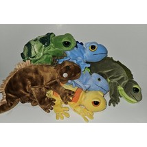 6 Caltoy Plush Hand Puppets Lot 5 Lizards 1 Turtle Stuffed Animal Toy Lo... - $49.45