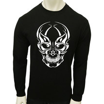 Nwt Death Skull Dark Horror Scary Gothic Men&#39;s Long Sleeve T-SHIRT Size S M L Xl - $16.14