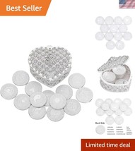 Portable Silver Arras Coins with Stunning Heart Box - Wedding Ceremony E... - $56.50