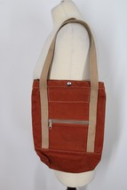 Vtg Wild Duck Burnt Orange Cotton Canvas Mini Purse Bag - £26.44 GBP