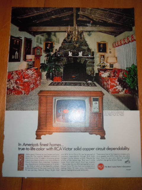 Vintage RCA Victor Color TV Print Magazine Advertisement 1966 - $5.99