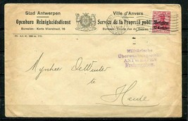 Germany 1916 Cover Censored Military monitoring Station Overprint BELGIU... - £6.19 GBP