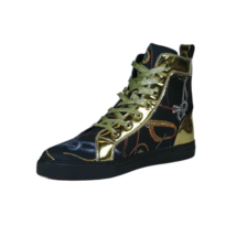 Mens High Top Shoes FIESSO by AURELIO GARCIA Chain Medusa Celebrity 2421 Black image 4