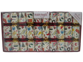 Robin Reed 10 Christmas Crackers Happy Icons Holiday Party Favor Joke Hat Gift - £17.96 GBP