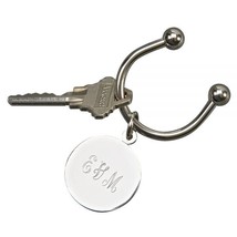 Personalized Loop Ball Keychain with Engravable Disk S Plated Free Engraving - £11.83 GBP