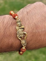Rudraksh Mala Natural beads Evil Eye Protection Lucky Lord Mahakal Bracelet CC23 - £11.79 GBP