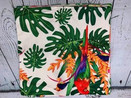 4pack Tropical Throw Pillow Covers Tropical Leaves Flowers with Parrot Flamingo - £25.80 GBP