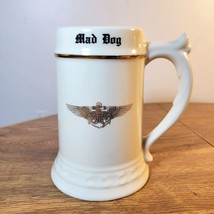 Vtg US Navy Wings Anchor Shield Pilot Beer/Coffee Mug 6.5&quot; H Gold Multicolor - £23.63 GBP