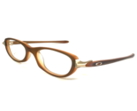 Vintage Oakley Eyeglasses Frames Tangent 11-597 Amber Matte Brown Gold 4... - $55.91