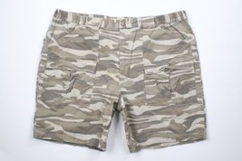 Vintage Cabelas Mens Size 46 Distressed Canvas Camouflage Cargo Shorts Cotton - £35.00 GBP