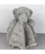 Elephant Lovey KellyToy Baby Security Blanket Gray Toy Plush Rattle Luxe... - $18.80