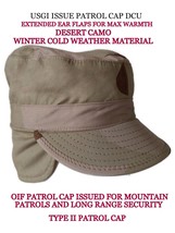 NEW COLD WEATHER USGI 3 COLOR DCU DESERT COMBAT PATROL CAP EAR FLAPS SIZ... - $21.59