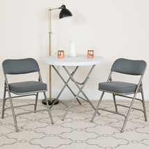 Gray Fabric Folding Chair HA-MC320AF-GRY-GG - £46.31 GBP