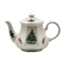 Sadler England Teapot Christmas Eve Salem Tree Vintage Ceramic w/ Lid - $547.76 MXN
