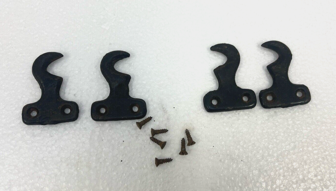 Vintage Singer Sewing Machine Cabinet Hook Lot set metal hardware cast i... - $4.99