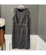 Ann Taylor Black/Gray Houndstooth Check Seamed Sleeveless Sheath Dress S... - $23.38