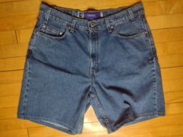 Vintage Levi Silvertab Baggy Jean Shorts Custom Tailored Measures 35&quot;x8.5&quot; - £23.46 GBP