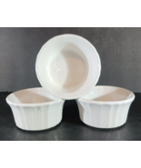 3 Corningware French White 7oz Stoneware Ramekins Mini Bakeware Soufflé ... - $352.48 MXN