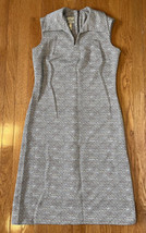 Jonathan Logan Bleeker Street Vtg Textured 70&#39;s Pencil Dress Sleeveless ... - £30.93 GBP