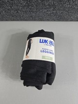 Muk Luks Womens Fleece Lined Leggings Black Size Med/Large Free shipping - £10.28 GBP