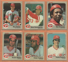 1983 1984 1985 Fleer Cincinnati Reds Team Lot 47 diff Dave Concepcion Ron Oester - £7.14 GBP