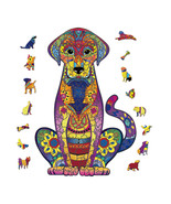 Kids brain game 300 pieces labrador dog wood shaped puzzle - $38.38 CAD