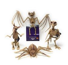 Halloween Bundle of 4 Spooky Skeleton Decorations, Includes 1 Skeleton Bat, 1 Sk - £11.01 GBP