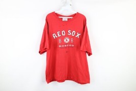 Vtg Y2K 2004 Adidas Mens XL Thrashed Boston Red Sox Baseball Spell Out T-Shirt - £23.85 GBP