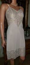 Vtg Vanity Fair Lotsa Lace Nylon Dress Slip Nightgown  USA Sz 32 S - £19.77 GBP
