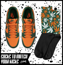 Dunk Low Miami Socks Orange Team Green High Shirt FAMU Hurricane Forest LEAF - £16.53 GBP