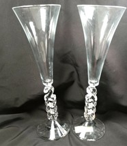 TWO (2) Cristal d’Arques Millenium (2000) Champagne Flutes French Crystal NIB - £10.19 GBP
