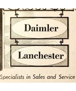 1954 Donald Vince Ltd Daimler Car Dealership Advertisement Automobilia E... - $27.53 CAD