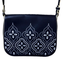 Vera Bradley Laser-Cut Saddle Crossbody in Morocco Navy (2015) EUC! - £28.15 GBP