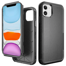 2 in 1 Anti-Slip Shockproof Hybrid Case Cover for iPhone 11 Pro Max 6.5″ BLACK - £6.71 GBP