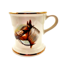 Atlas China 22 Karat Gold Trimmed Horse Mug USA - $16.83