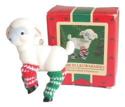 Hallmark Lamb In Legwarmers Christmas Ornament 1985 Vintage QX4802 Sheep Animal - £14.38 GBP