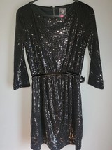 VINCE CAMUTO Women&#39;s Black Sequin Dress NWOT Size 6 - £77.44 GBP