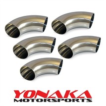 Yonaka 2.5&quot; Stainless Steel 90 Degree Short Radius Elbow Custom Exhaust Pipes - £92.01 GBP