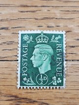Great Britain Stamp King George VI 1/2d Used Green - $1.89