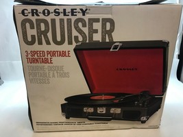 CROSLEY CRUISER Turntable ORIGINAL Box BLACK AND RED w/ Intructions - £55.21 GBP
