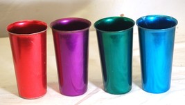 Flamingo Nasco Aluminum Tumblers Drinking Cups Italy Set of 4 - €21,23 EUR