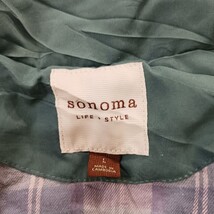 Sonoma Life + Style Girls/Women's Green Full Zip Snap Button Vest Pockets Size L image 4