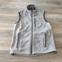 Orvis Mens Medium M Fleece Sweater Lined Vest Gray Heather Fly Fishing - £26.16 GBP