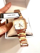 New Nine West Women&#39;s Rose Gold-Tone Bracelet Watch With Case - £22.52 GBP