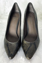 B. Makowski Women&#39;s Shoes Size 7.5M Leather Snakeskin 3 1/2&quot; Heels BFNell - $27.21