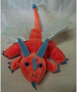 Caltoy BRIGHT ORANGE &amp; BLUE DRAGON HAND PUPPET 13&quot; Plush STUFFED ANIMAL Toy - $289.66 MXN