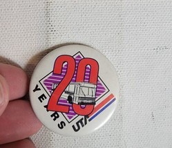 Retro Vintage Pinback Button VTG 20 Years UTA Bus - £7.18 GBP