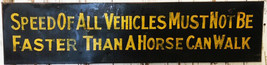 Speed of all Vehicles Original Metal Sign Marty Mummert - £470.09 GBP