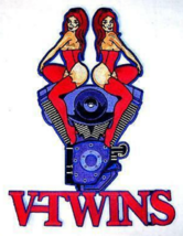 1 JUMBO V TWINS MOTORCYCLE JACKET BACK PATCH embroidered biker JBP8 girl... - $18.99