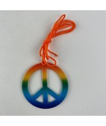 PEACE Sign - Psychedelic Tye-Dye Necklace - £11.67 GBP
